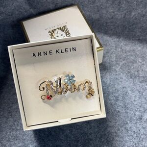 Anne Klein Gold and Blue Bloom red lady bug dangle bee gems Brooch